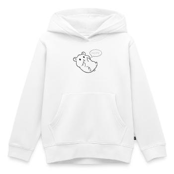hamster paresseux hamster amant hamster propriétaire de hamster - Sweat Premium à capuche enfant bio - blanc - Devant - AI Model Kid Female (0cm)