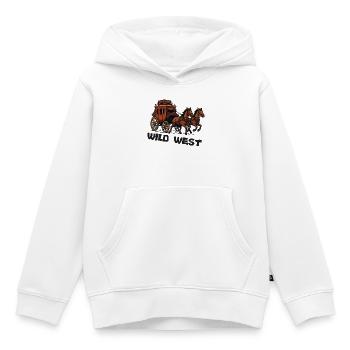 Wilde Western Kutsche - Kinder Premium Organic Hoodie - Weiß - Vorne - AI Model Kid Female (0cm)