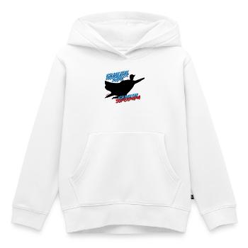 Ich bin ein Superpapa – Hero Dad Design - Kinder Premium Organic Hoodie - Weiß - Vorne - AI Model Kid Female (0cm)