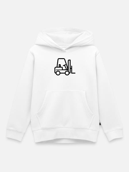 Gabelstapler - Kinder Premium Organic Hoodie - Weiß
