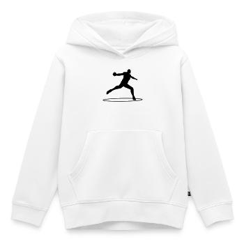 Lanceur de disque - Sweat Premium à capuche enfant bio - blanc - Devant - AI Model Kid Female (0cm)