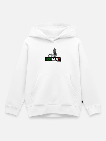 Rome? - Sweat Premium à capuche enfant bio - blanc