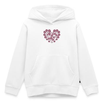 Padel Racket Heart – Sport & Herz - Kinder Premium Organic Hoodie - Weiß - Vorne - AI Model Kid Female (0cm)