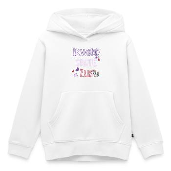 I'm going to be a big sister – sweet announcement - Kids Premium Organic Hoodie - white - Front - AI Model Kid Female (0cm)