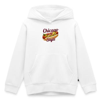 Chicago Style Hot Dog Classic Food  - Kids Premium Organic Hoodie - white - Front - AI Model Kid Female (0cm)