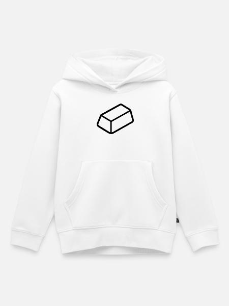 Goldbarren - Kinder Premium Organic Hoodie - Weiß