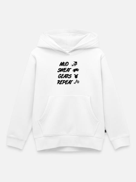 Motocross Routine - Kinder Premium Organic Hoodie - Weiß