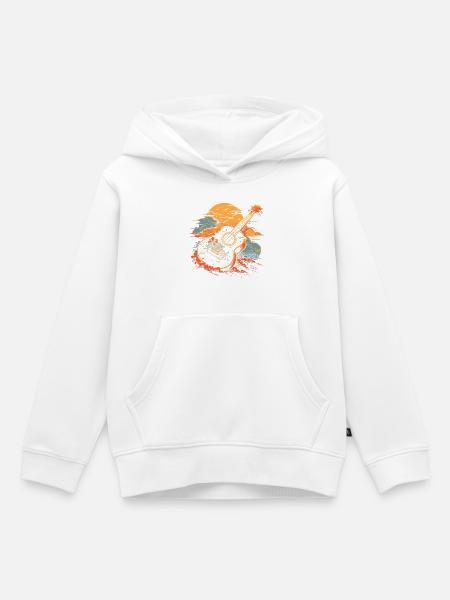 Ukulele Illustration - Kinder Premium Organic Hoodie - Weiß