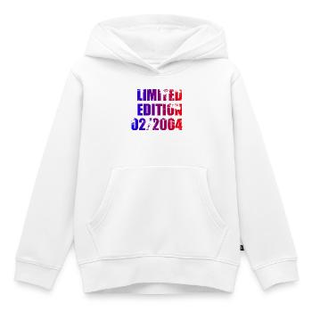 22. Geburtstag Limited Edition 02/2004 - Kinder Premium Organic Hoodie - Weiß - Vorne - AI Model Kid Female (0cm)