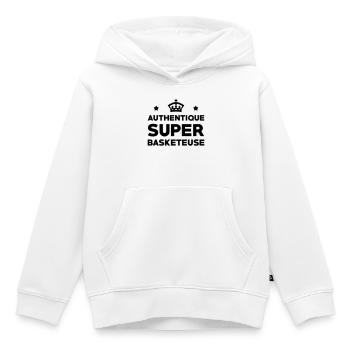 Authentischer Superbasketballspieler - Kinder Premium Organic Hoodie - Weiß - Vorne - AI Model Kid Female (0cm)