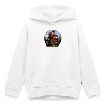Murmeltiere Bike - Kinder Premium Organic Hoodie - Weiß - Vorne - AI Model Kid Female (0cm)