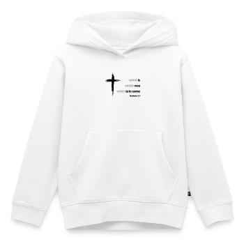 Apocalypse 1,4 est , était , doit venir - Sweat Premium à capuche enfant bio - blanc - Devant - AI Model Kid Female (0cm)
