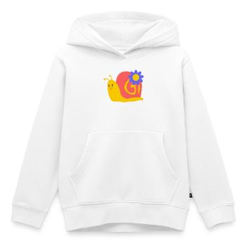Cute Snail with Flower – Children's Motif Colorful - Kids Premium Organic Hoodie - white - Front - AI Model Kid Female (0cm)