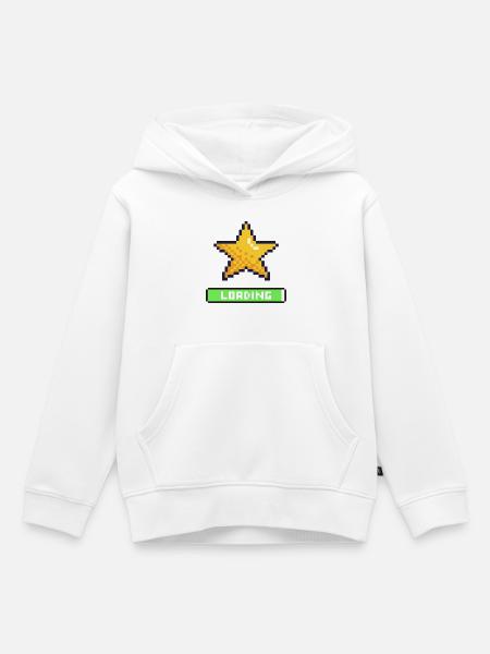 Pixel Star wird geladen - Kinder Premium Organic Hoodie - Weiß