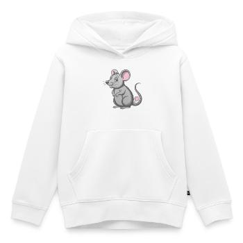 pet de souris pet nuage pet péter pets pets péter - Sweat Premium à capuche enfant bio - blanc - Devant - AI Model Kid Female (0cm)