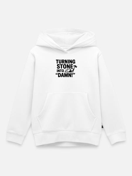 Steinmetz lustiger Spruch - Kinder Premium Organic Hoodie - Weiß