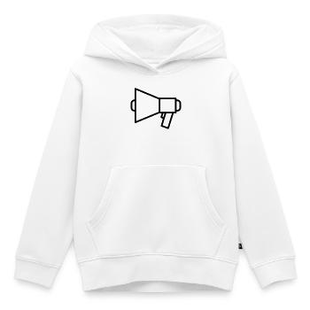 Protestation du porte-voix - Sweat Premium à capuche enfant bio - blanc - Devant - AI Model Kid Female (0cm)