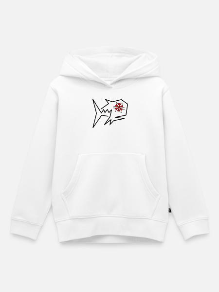 Blüten Fisch Fantasie - Kinder Premium Organic Hoodie - Weiß