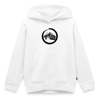 Black Japanese Landscape - Kids Premium Organic Hoodie - white - Front - AI Model Kid Female (0cm)