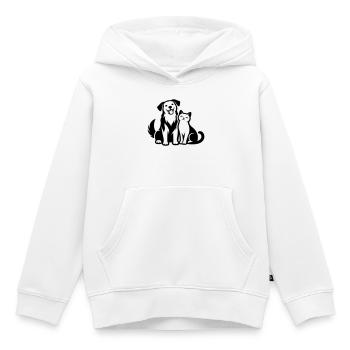 Pets - Kids Premium Organic Hoodie - white - Front - AI Model Kid Female (0cm)
