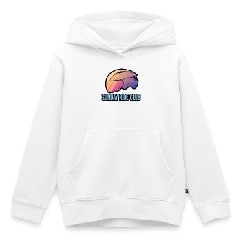 Sunday Ride Club Gradient Helmet - Kids Premium Organic Hoodie - white - Front - AI Model Kid Female (0cm)