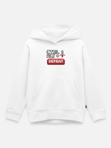 Strg Alt Entfernen Pixel Design - Kinder Premium Organic Hoodie - Weiß