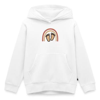 Baby Füße Regenbogen Boho - Kinder Premium Organic Hoodie - Weiß - Vorne - AI Model Kid Female (0cm)