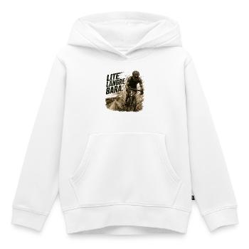 Road Biking and Gravel: A little further - Kids Premium Organic Hoodie - white - Front - AI Model Kid Female (0cm)
