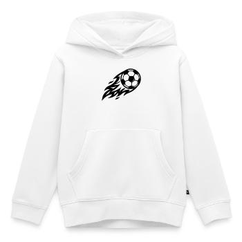 Balle de feu de football - Sweat Premium à capuche enfant bio - blanc - Devant - AI Model Kid Female (0cm)