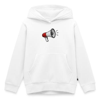 Cartoon Megaphon Icon Lautstarke Design - Kinder Premium Organic Hoodie - Weiß - Vorne - AI Model Kid Female (0cm)