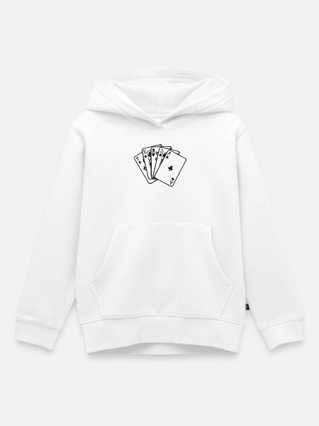 Spielkarten Casino Glücksspiel - lllustration - Kinder Premium Organic Hoodie - Weiß