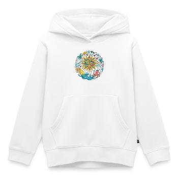 Sommersonne Surf Abenteuer Badespaß Strandurlaub - Kinder Premium Organic Hoodie - Weiß - Vorne - AI Model Kid Female (0cm)
