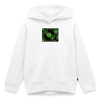 Plattenspieler Techno DJ Mixer Vinyl Rave - Kinder Premium Organic Hoodie - Weiß - Vorne - AI Model Kid Female (0cm)