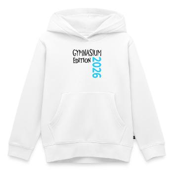 Gymnasium 2026 - Kinder Premium Organic Hoodie - Weiß - Vorne - AI Model Kid Female (0cm)