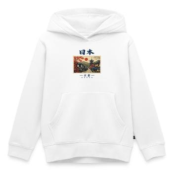 Japan Kyoto Vintage Reisemarke - Kinder Premium Organic Hoodie - Weiß - Vorne - AI Model Kid Female (0cm)