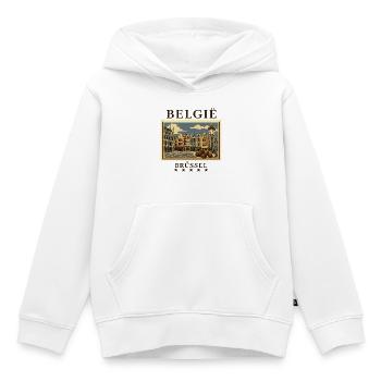 Belgien Brüssel Vintage Reisemarke - Kinder Premium Organic Hoodie - Weiß - Vorne - AI Model Kid Female (0cm)