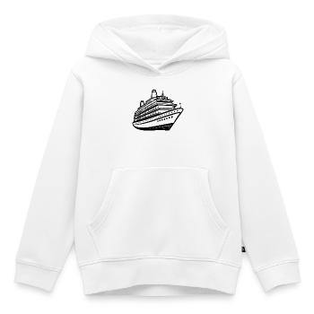 Résumé des navires de croisière - Sweat Premium à capuche enfant bio - blanc - Devant - AI Model Kid Female (0cm)