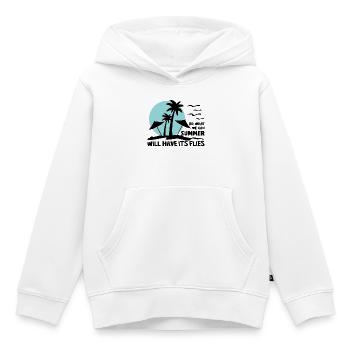 L’été aura son design de Flies Strand - Sweat Premium à capuche enfant bio - blanc - Devant - AI Model Kid Female (0cm)