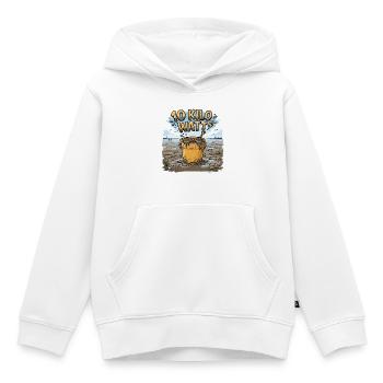 10 Kilo Watt – Électricien sur la mer de Wadden - jeu de mots - Sweat Premium à capuche enfant bio - blanc - Devant - AI Model Kid Female (0cm)