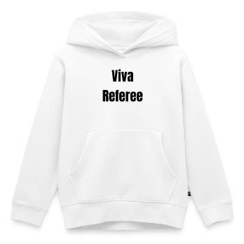 Viva Referee Typographie en gras - Sweat Premium à capuche enfant bio - blanc - Devant - AI Model Kid Female (0cm)
