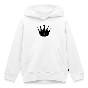Couronne - Sweat Premium à capuche enfant bio - blanc - Devant - AI Model Kid Female (0cm)