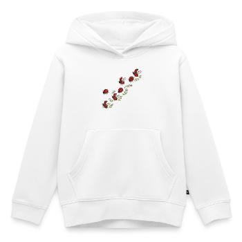 Envol De Coccinelles Et Fleurs Nature Champêtre - Sweat Premium à capuche enfant bio - blanc - Devant - AI Model Kid Female (0cm)