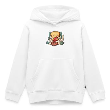 Kuschelbrot Herzwärme - Kinder Premium Organic Hoodie - Weiß - Vorne - AI Model Kid Female (0cm)