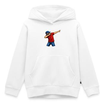 Dabbing Amerikaner - Kinder Premium Organic Hoodie - Weiß - Vorne - AI Model Kid Female (0cm)