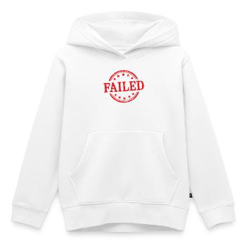 Gescheiterter Grunge-Gummistempel verzweifelter Vintage-Badg - Kinder Premium Organic Hoodie - Weiß - Vorne - AI Model Kid Female (0cm)
