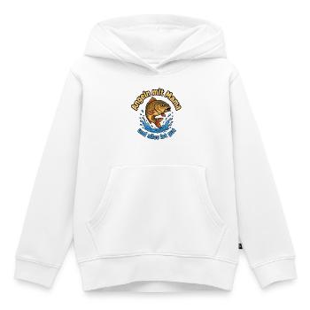 Angeln mit Mama Motiv – Alles ist gut - Kinder Premium Organic Hoodie - Weiß - Vorne - AI Model Kid Female (0cm)
