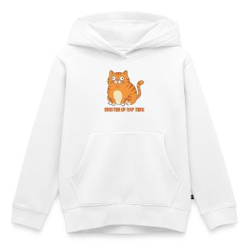 Meister der Schlafzeit-Katze - Kinder Premium Organic Hoodie - Weiß - Vorne - AI Model Kid Female (0cm)