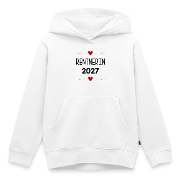 Rente, Rentnerin 2027 Herz - Kinder Premium Organic Hoodie - Weiß - Vorne - AI Model Kid Female (0cm)