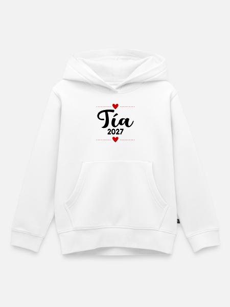 Spanische Tante 2027 - Kinder Premium Organic Hoodie - Weiß