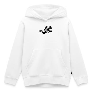 dive - Kids Premium Organic Hoodie - white - Front - AI Model Kid Female (0cm)